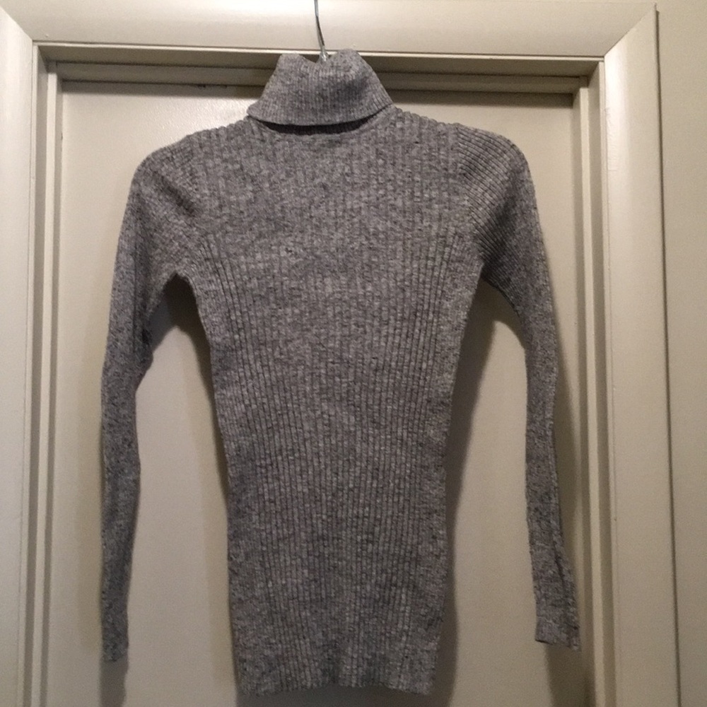 Small, Gray Turtleneck Sweater